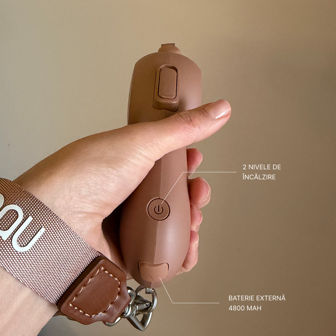 Smarte Rollleine mit beheiztem Griff und 4800-mAh-Powerbank für Hunde und Katzen - FurReal X BRAUBRAU