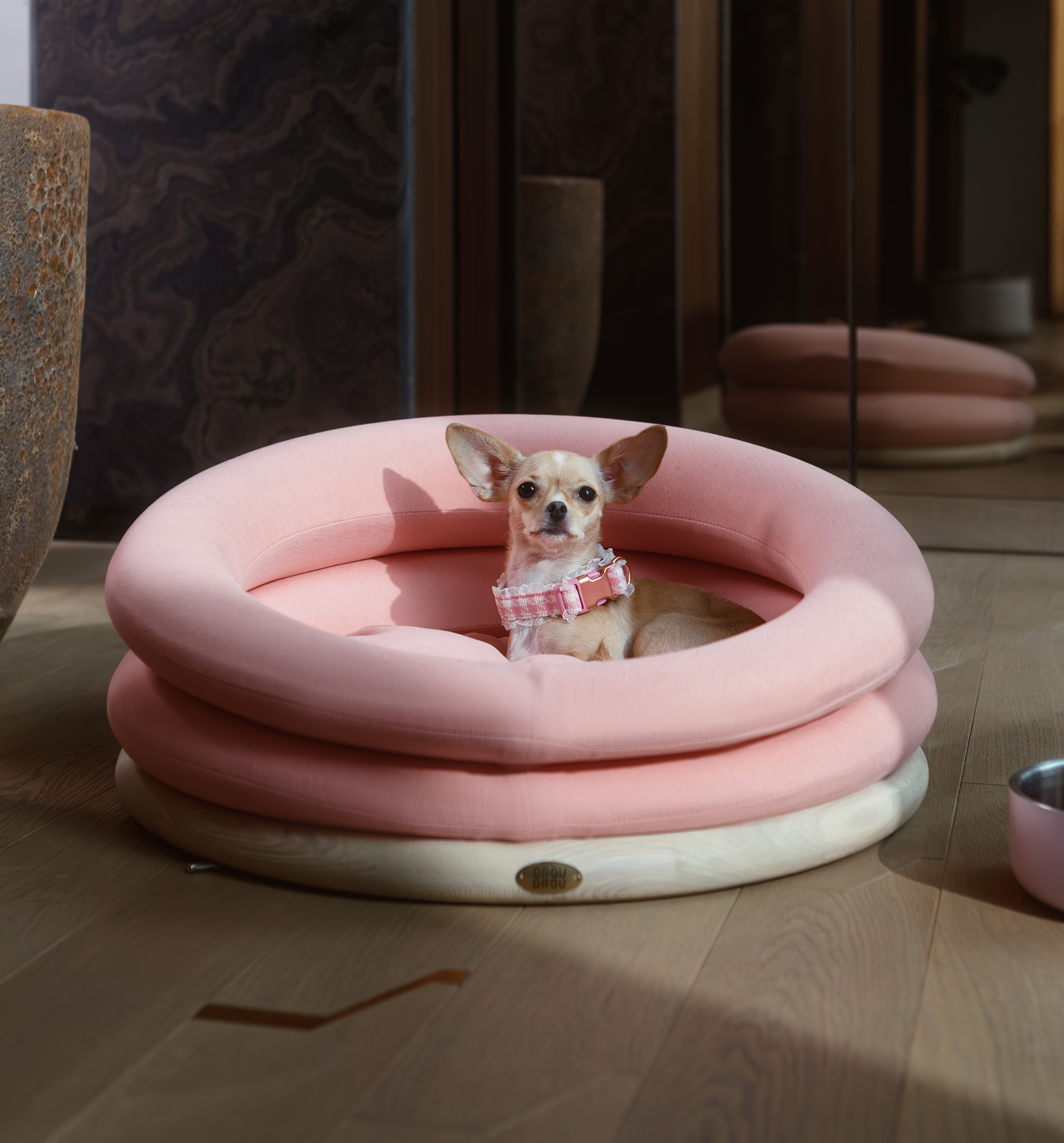 Canapea Premium Round Pink Pet Nest- BRAUBRAU pentru Animale de Companie (Câini și Pisici) ⁠⁠