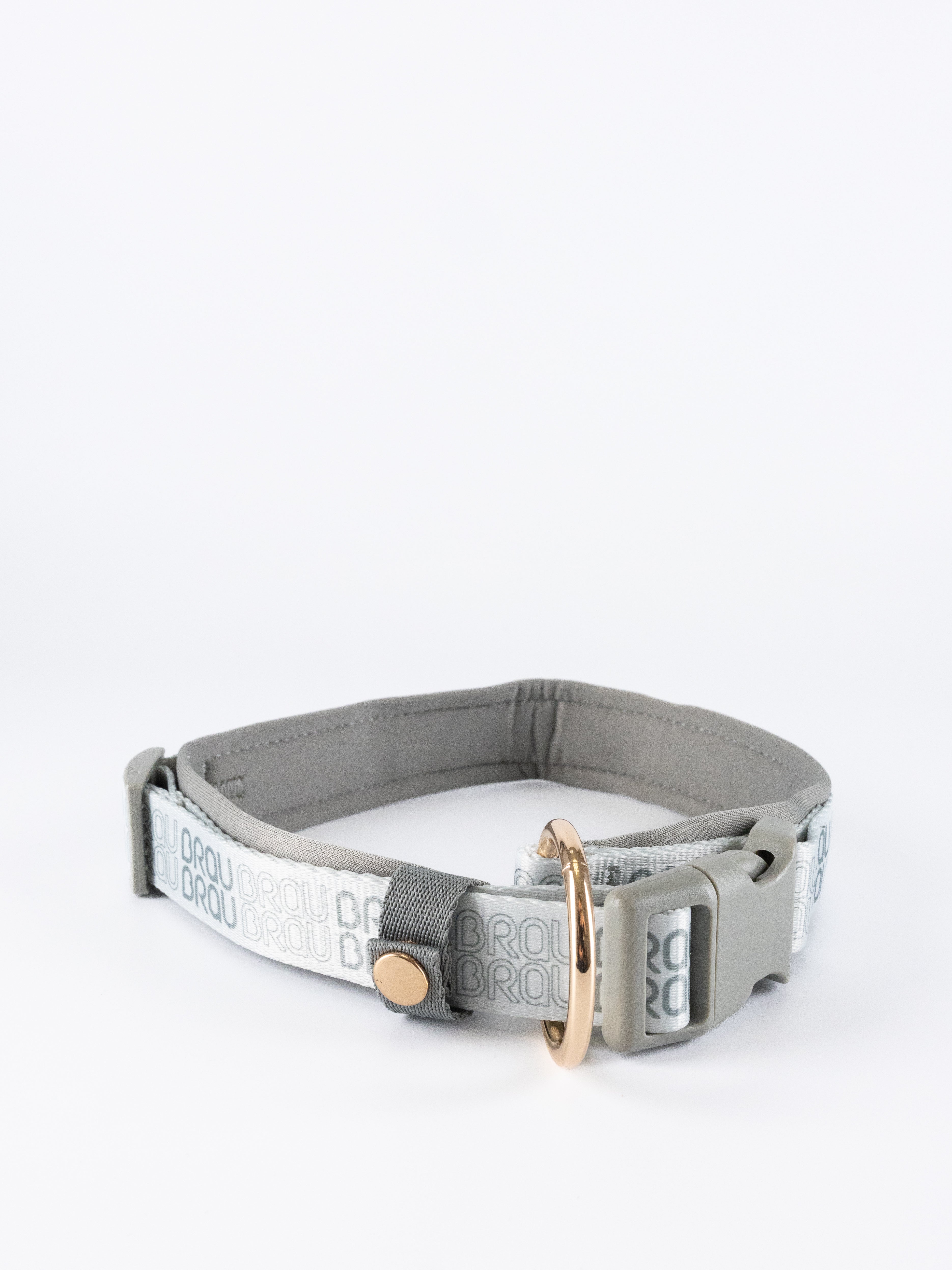 Signature Walk Set Grau (3-teilig) - Verstellbare Leine, Halsband und Geschirr für Hunde