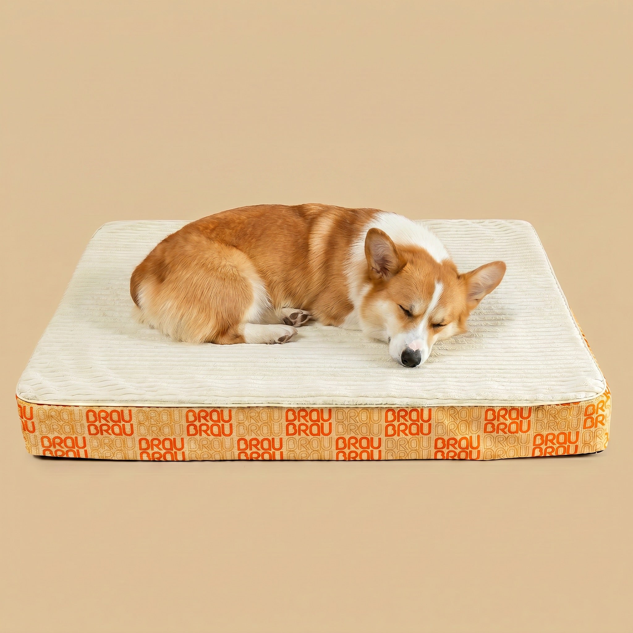 Graues Bett - Orthopädische Seide BRAUBRAU für Haustiere (Hunde und Katzen)